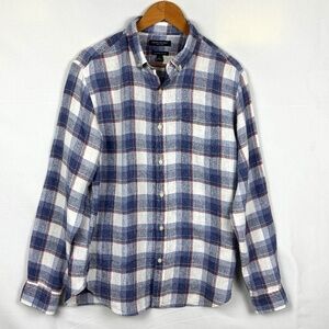 Banana Republic Men Linen Long Sleeve Button Up Shirt Sz M Camden Fit Breathable